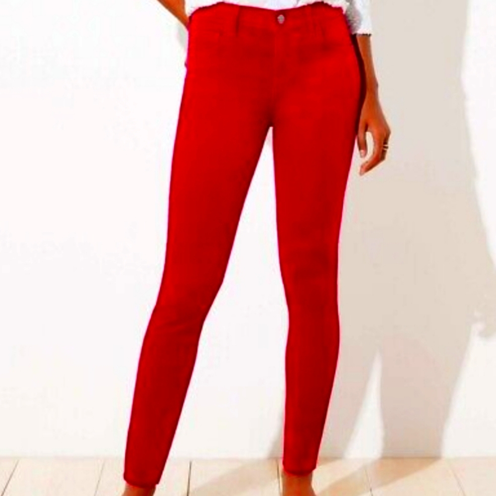 Artisan NY red high rise Curvy Skinny Pants Size 8 - Picture 1 of 4